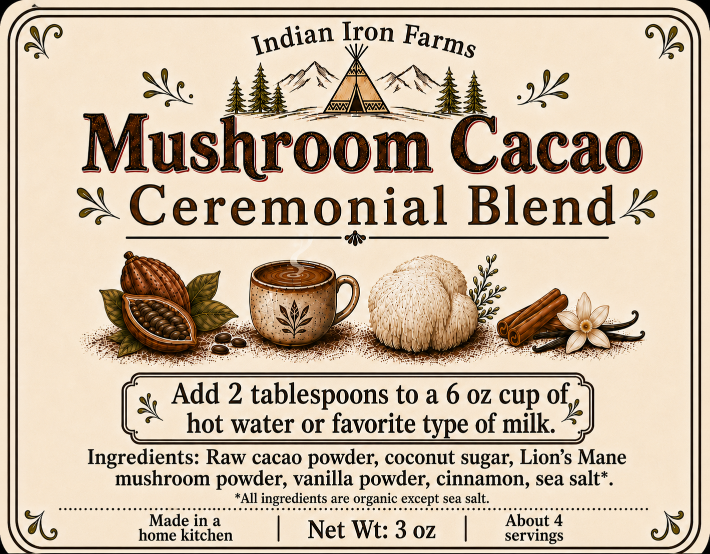 Raw Cacao Mushroom Blend