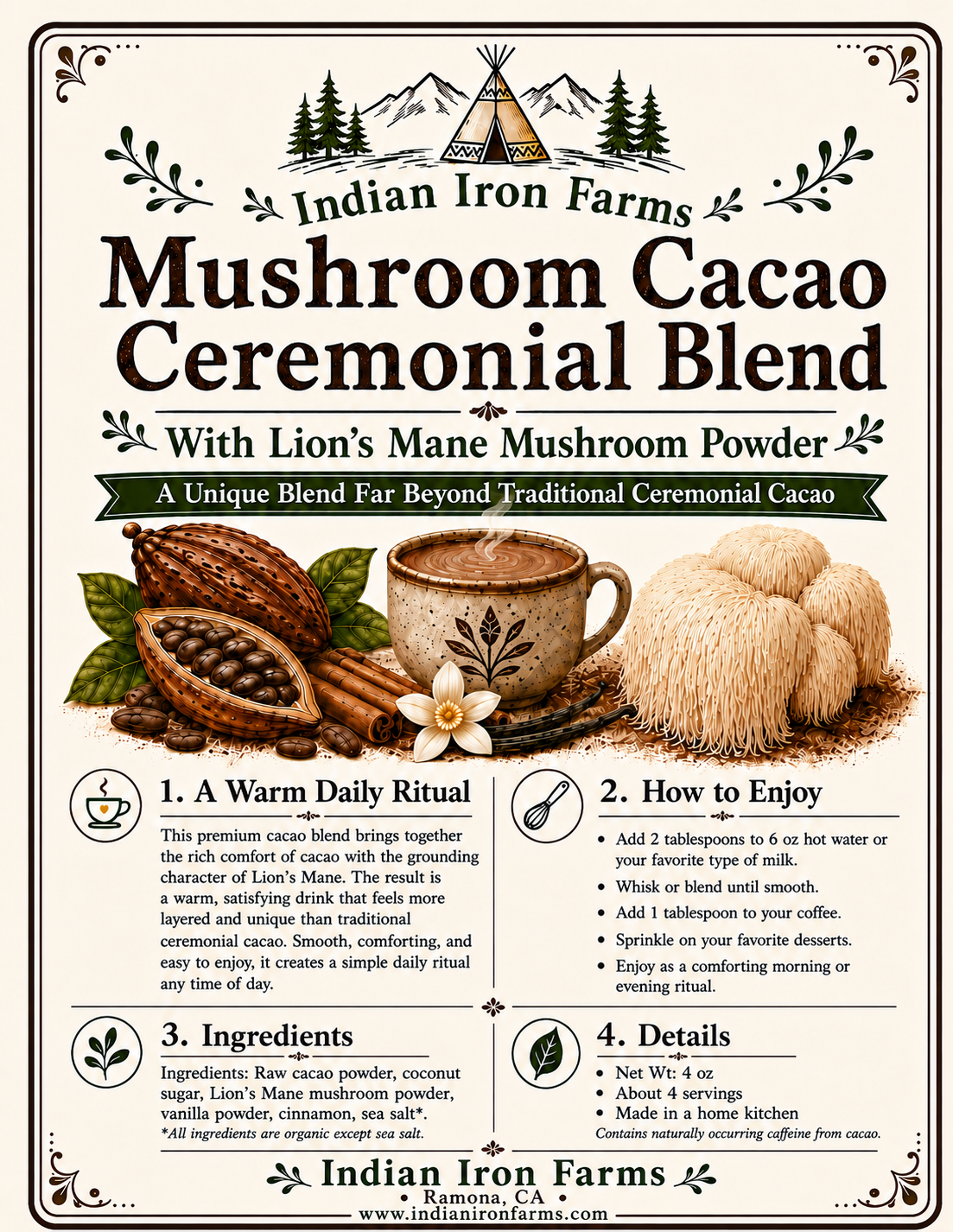 Mushroom Cacao Ceremonial Blend