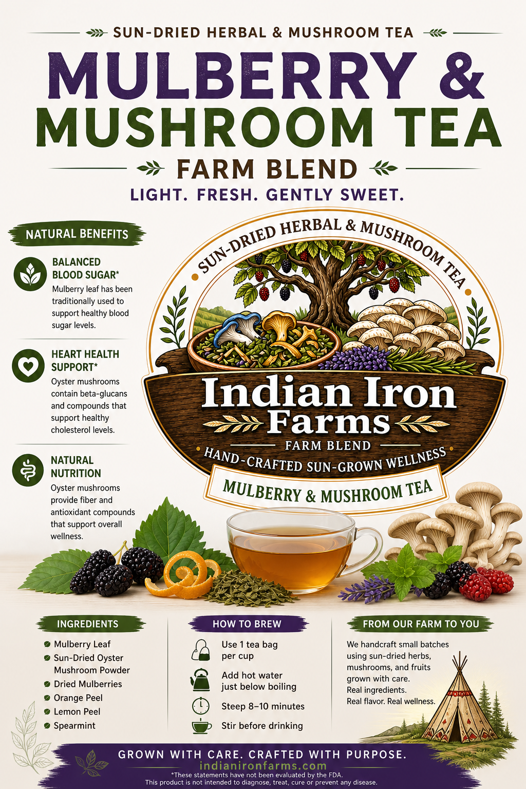 Mulberry Mushroom Tea