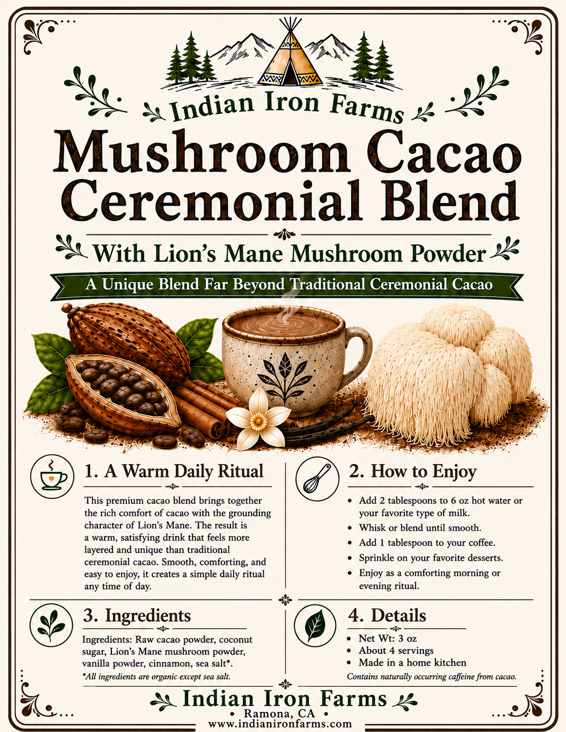 Mushroom Cacao Ceremonial Blend